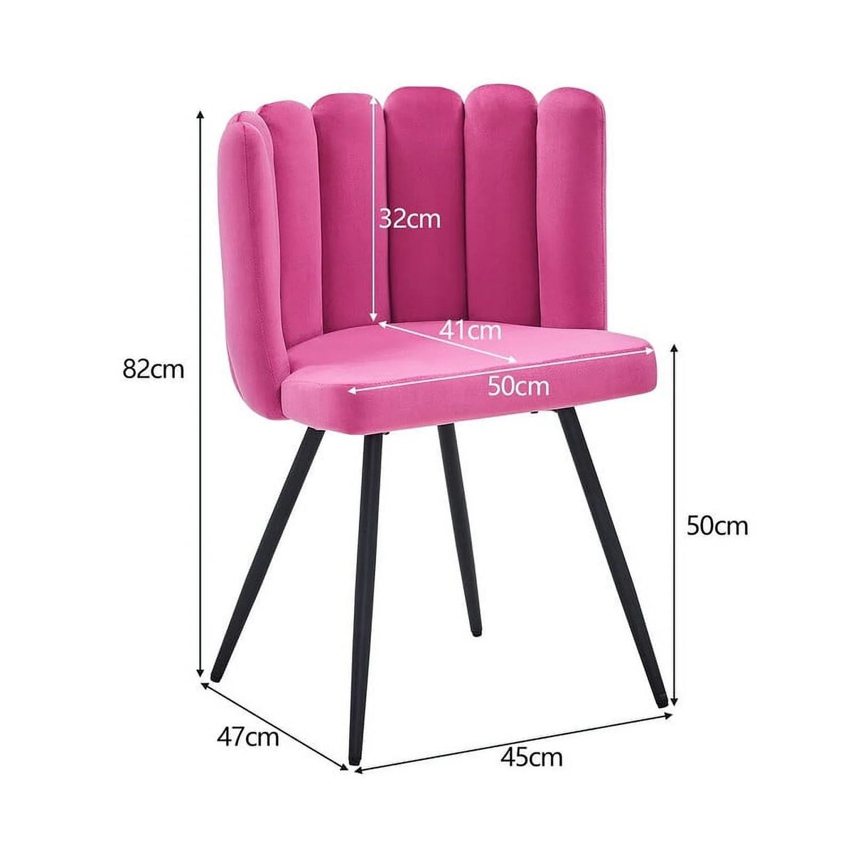 Dark Pink Velvet Accent Chair H709