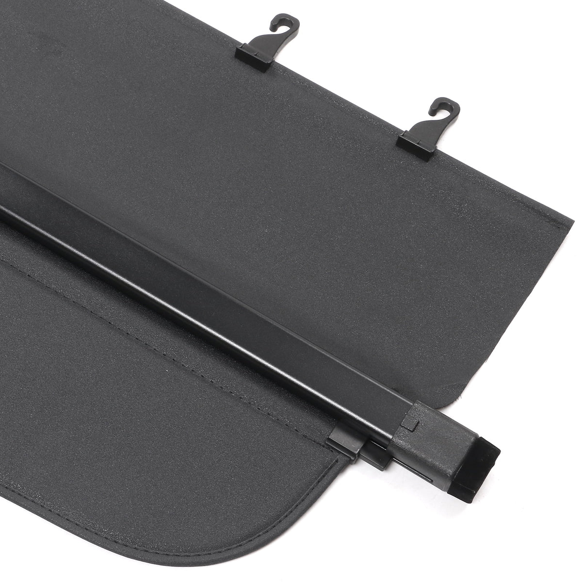 Black PVC & Aluminum Rod Retractable Cargo Cover B3184