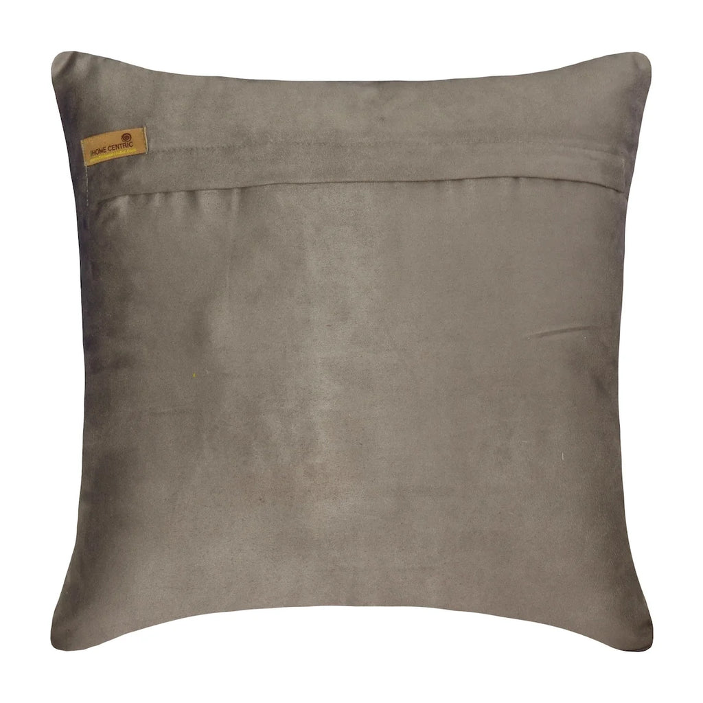 Grey 24"x24" Suede Textured Fabric Throw Pillow Cases W42838