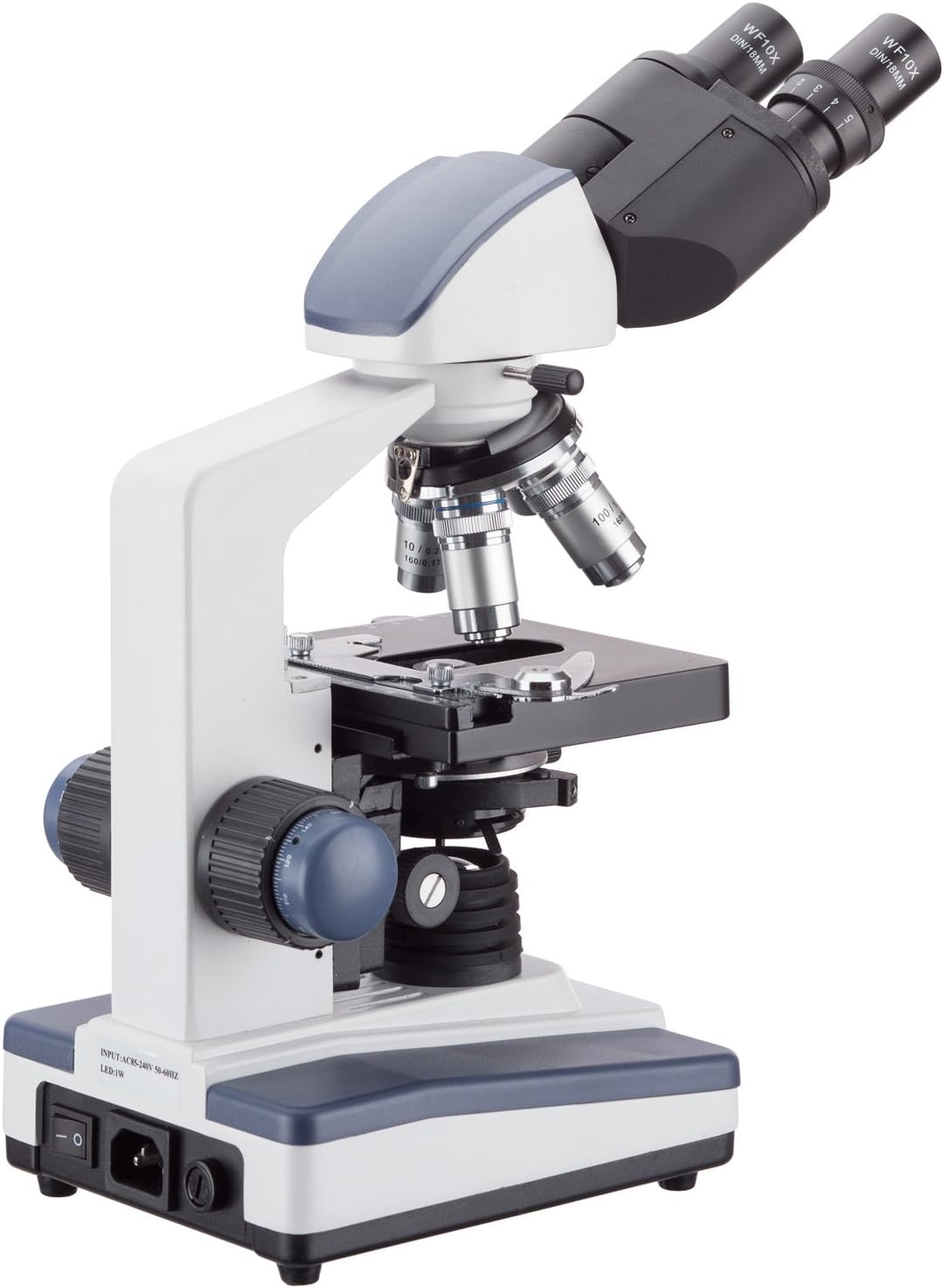 40X-2500X LED Binocular Compound Microscope with 10MP USB3 Camera A5402