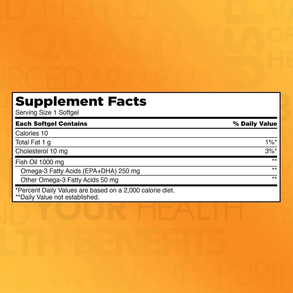 Fish Oil 1000mg 400 Softgels Omega 3 Fatty Acids H6923