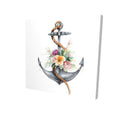 Boat Anchor with Flowers-Print on Canvas A47111