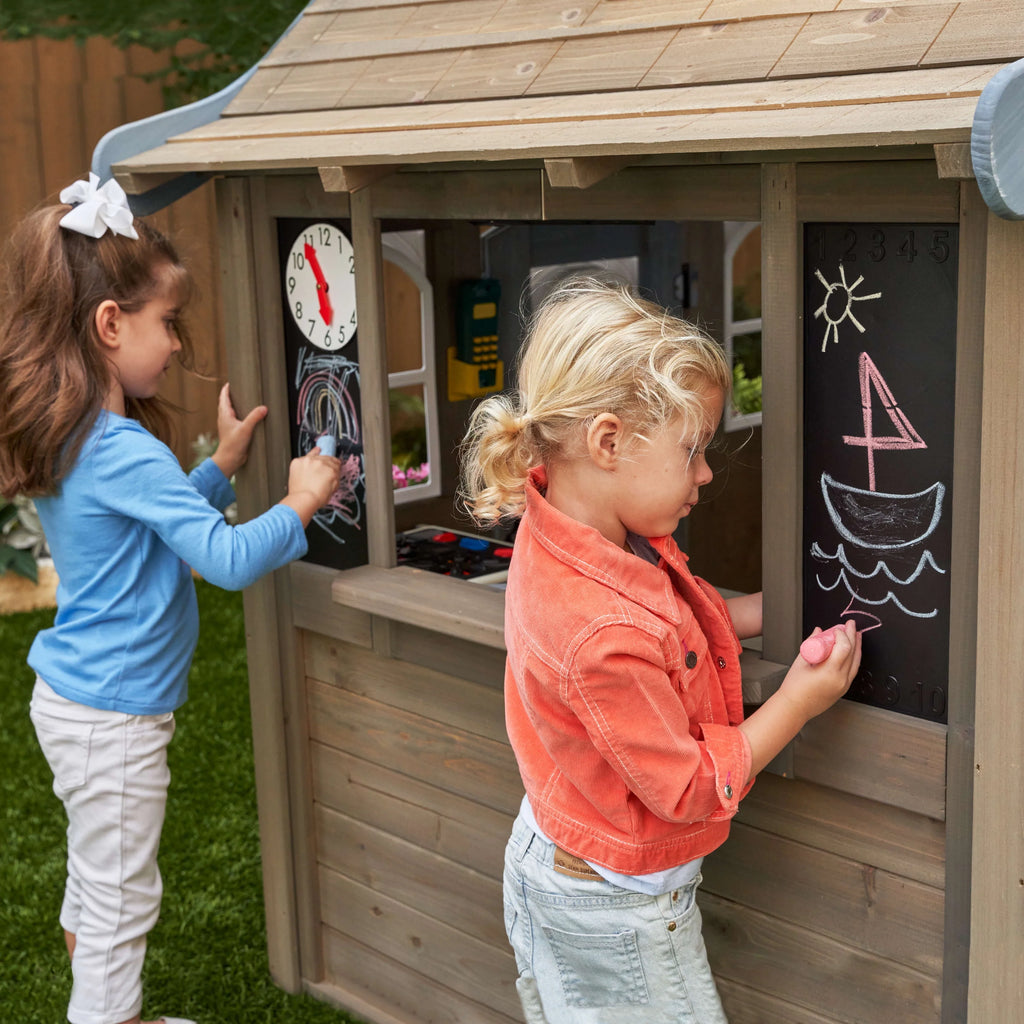 Wooden Outdoor Playhouse with Kitchen V377362