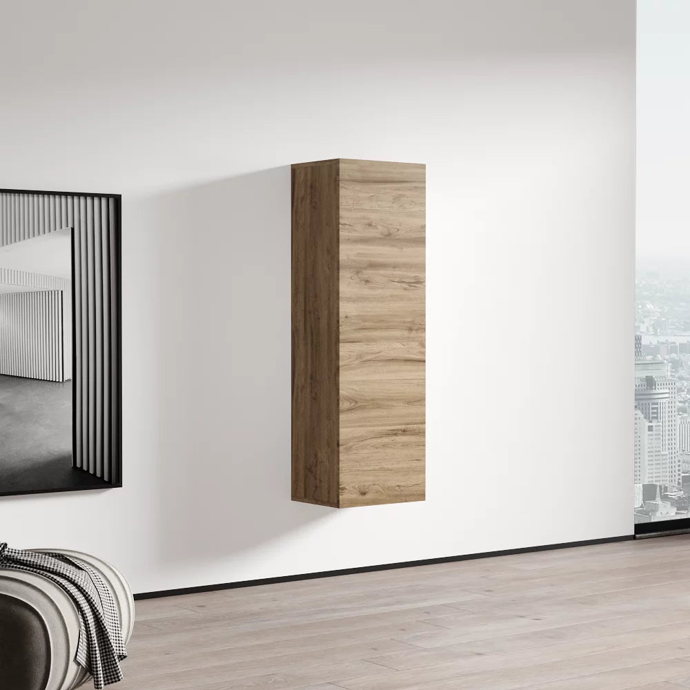 Oak Modular Wall Mounted Floating Bookcase Cabinet M27130