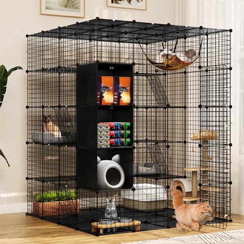 Large Cat Cage with Roof Hammock Platforms F6957