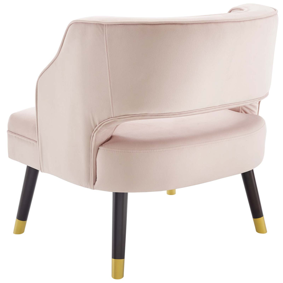 Pink Velvet Accent Armchair C1615