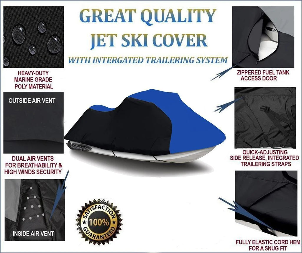 600 Denier Trailerable Jet Ski PWC Cover 2 Seater 111" V507