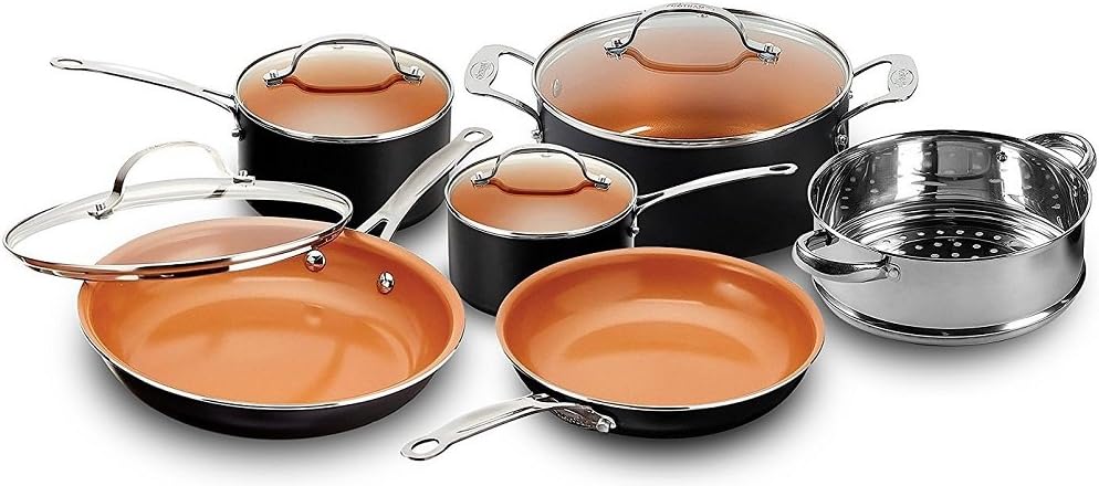 15-Piece Nonstick Titanium and Ceramic Cookware Set with Utensils Z5870