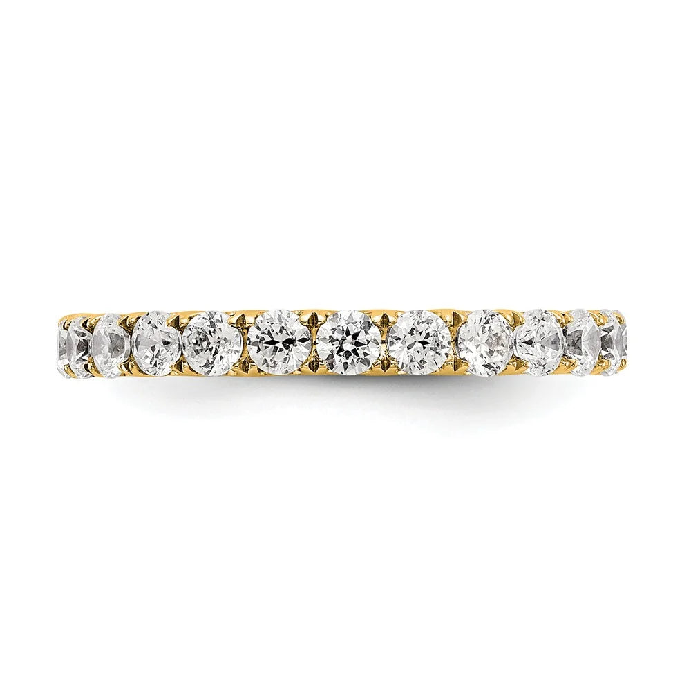 14K Yellow Gold Diamond Eternity Ring, Lab Grown Round, Size 5 K410654