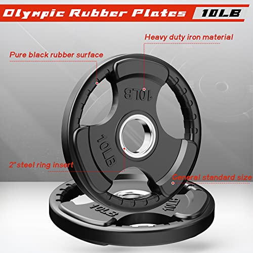 2.5 LB Olympic Rubber Grip Weight Plates Z7085
