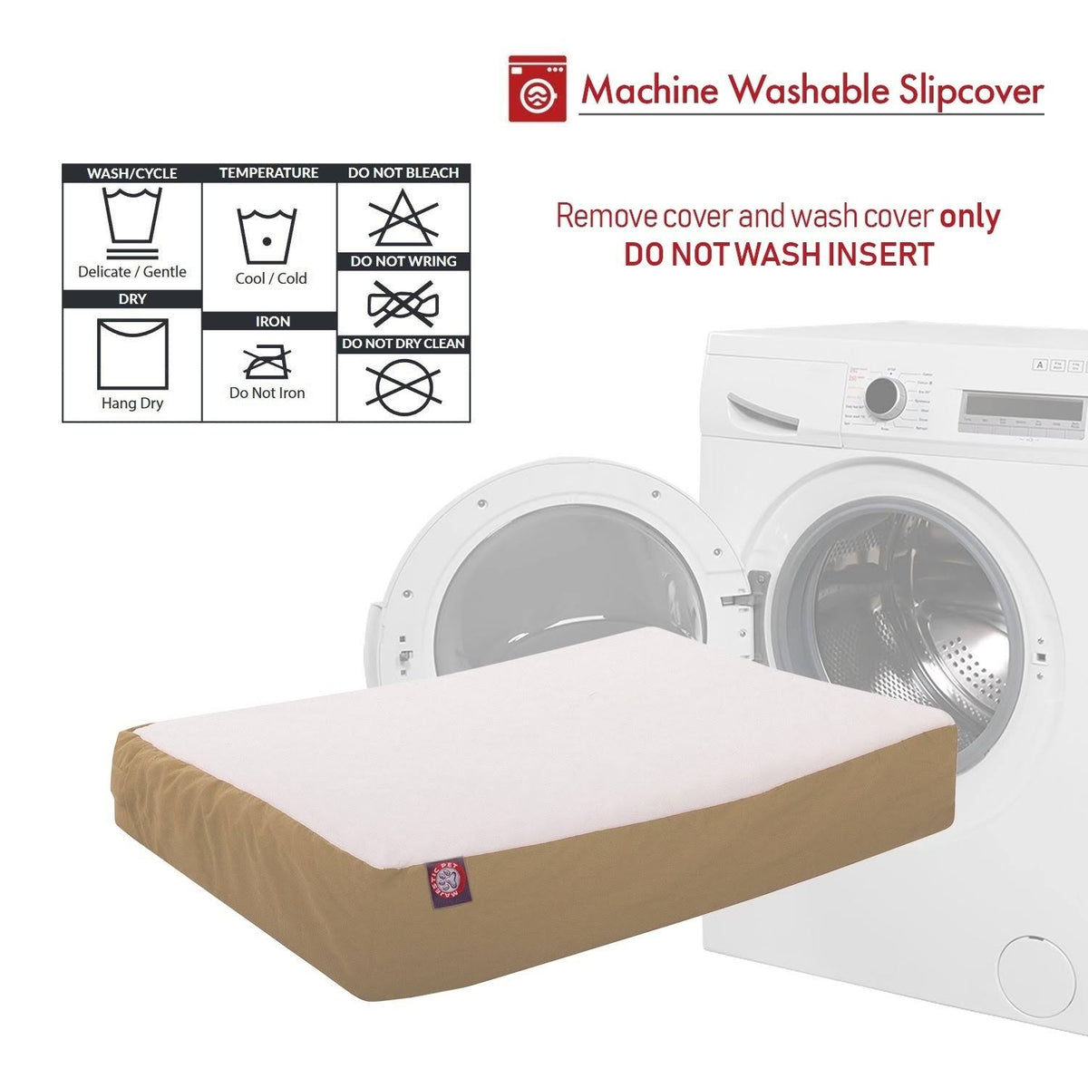 Orthopedic Double Pet Bed Red K23848