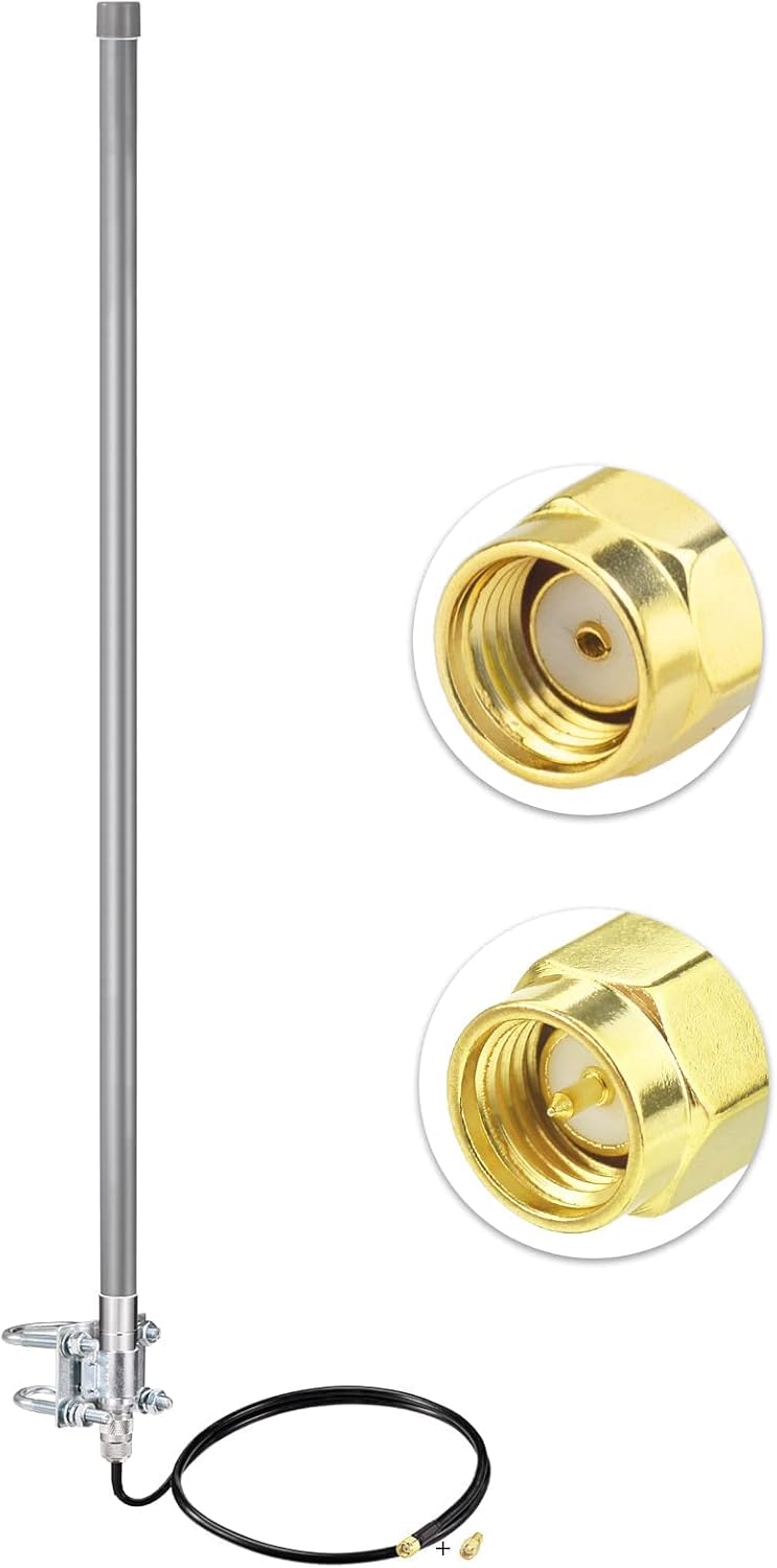 31.5inch 5.8 dBi Antenna 915MHz Lora Antennas Low Loss Cable 3.3ft Pack of 2 C10791