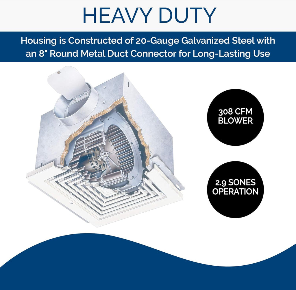 White 308 CFM 120V Commercial Exhaust Fan L75827