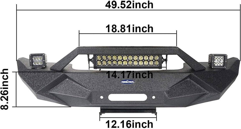 Steel Front and Rear Bumper with Tire Carrier W118093