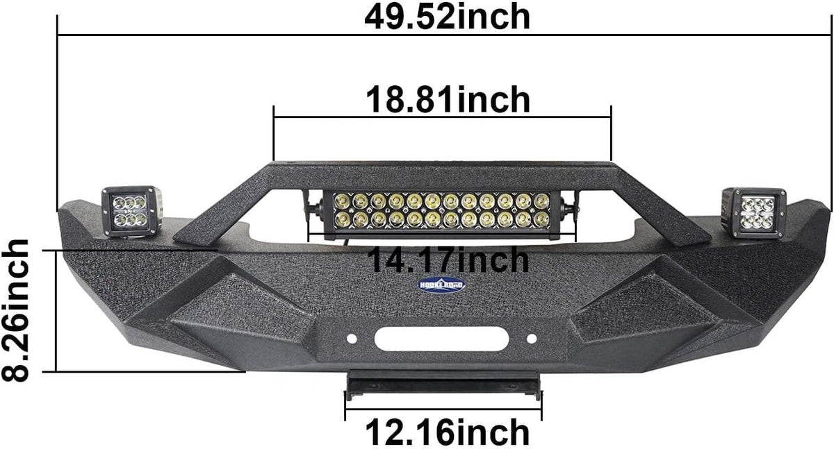 Steel Front and Rear Bumper with Tire Carrier W118093
