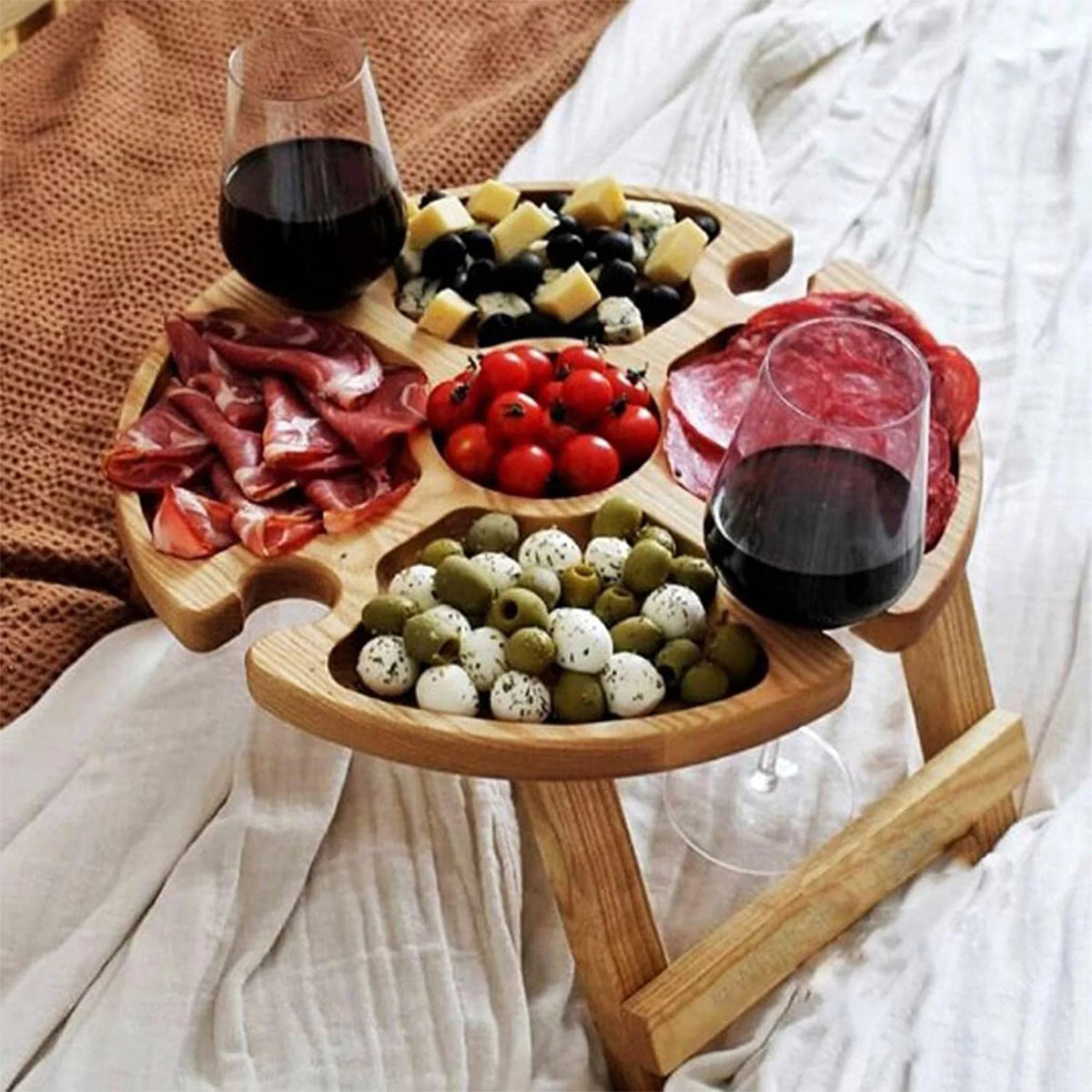 Wooden Collapsible Round Folding Table P419