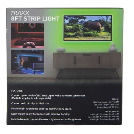 8ft Multicolor LED Light Strip with Remote O35135