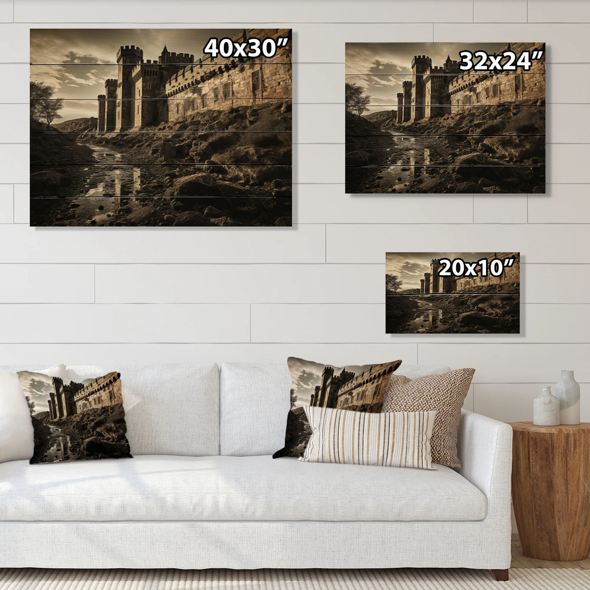 Natural Pine Wood Architecture Print E400208