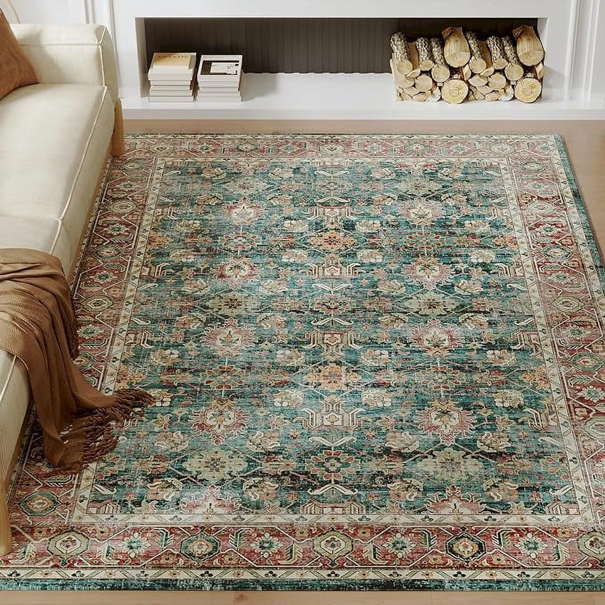 Washable Vintage Area Rug 3' x 5' N16929