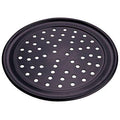 8" Perforated Hard Coat Anodized Aluminum Pizza Pan J600039