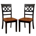 Black and Cherry Wood Dining Chair Set of 2 T7965