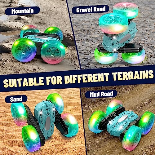 Yellow 360° Rotating 2.4Ghz Double-Sided Driving Stunt Car C4092