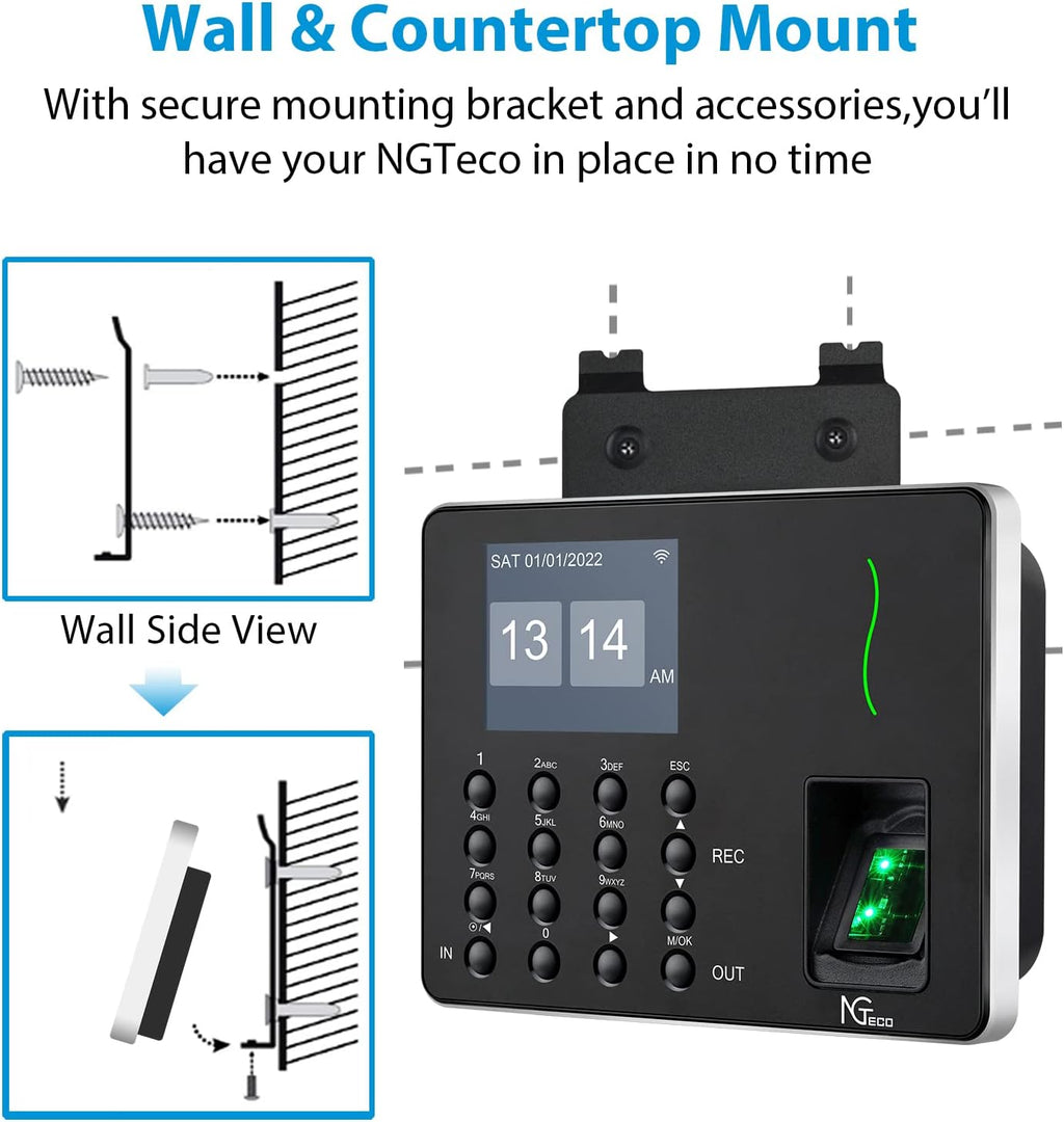 WiFi Biometric Fingerprint Time Clock R64904