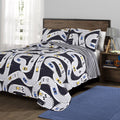 Navy Quilt Set Twin G982