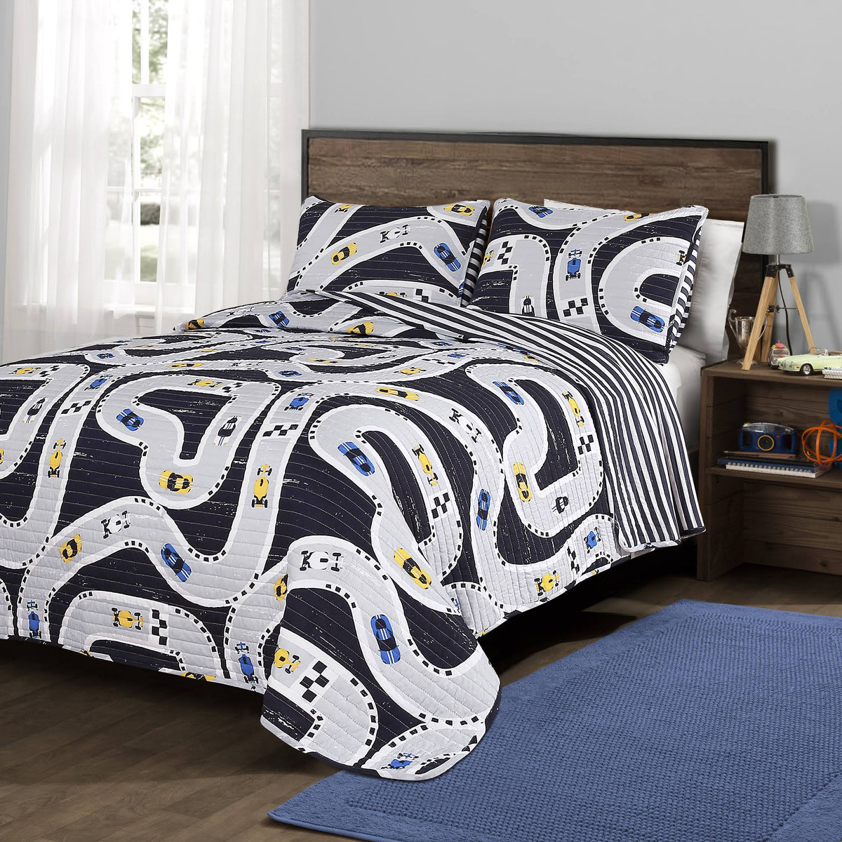 Navy Quilt Set Twin G982