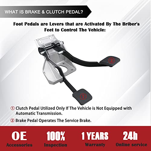 2 Pcs Brake or Clutch Pedal Pad U365667