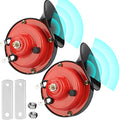1Pair 12V Waterproof Electric Snail Horn (Black) M7443
