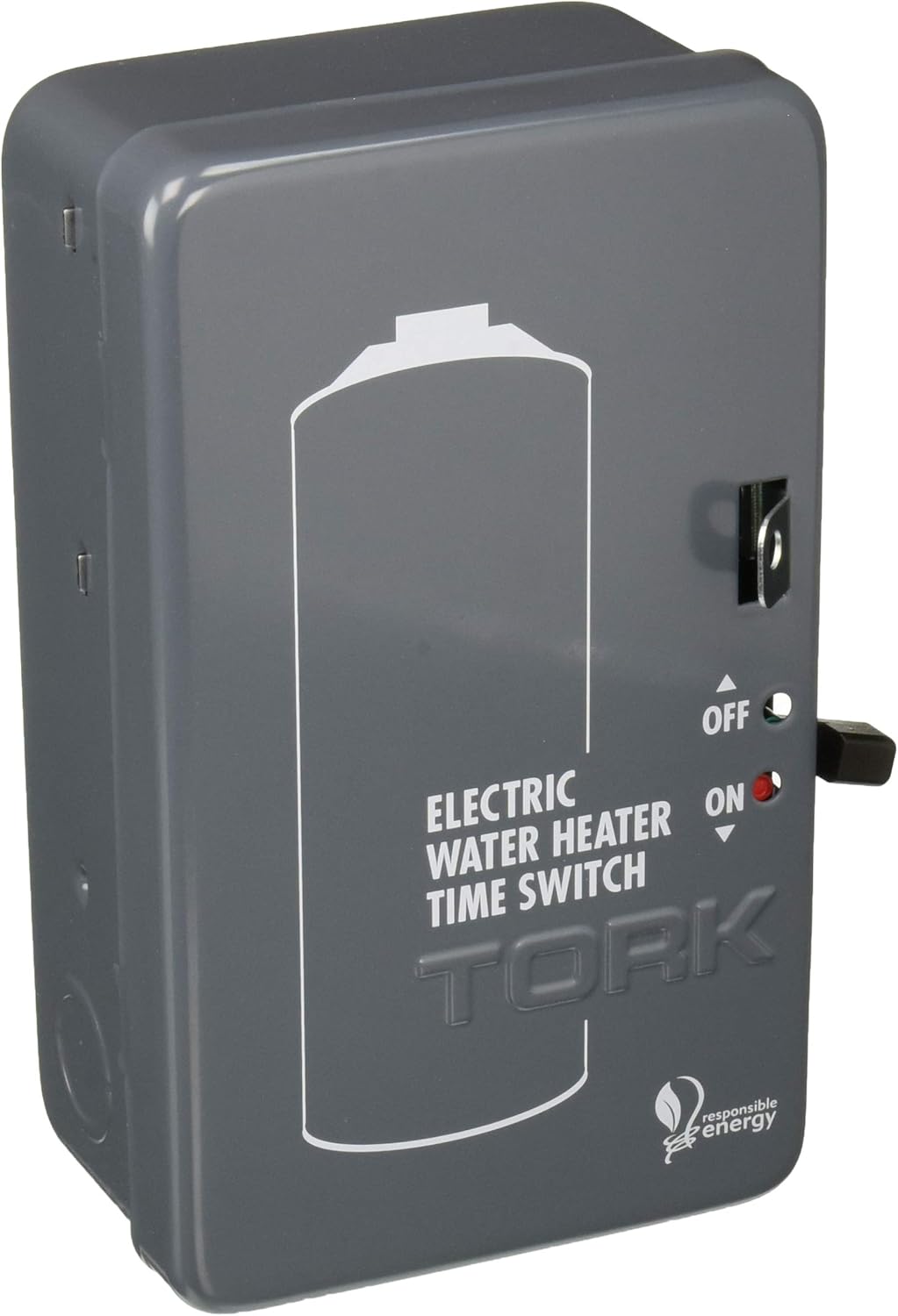 Mechanical Water Heater Time Switch, 24-Hour, 208/250V, 40A, DPST, Gray C9193