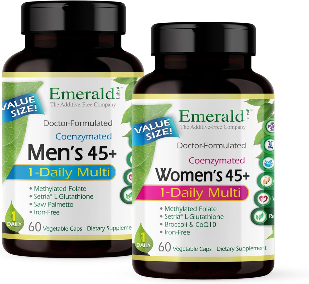 Women's 45+ 1-Daily Multi (60 Caps) & Men's 45+ 1-Daily Multi (60 Caps) Complete Multivitamin B489