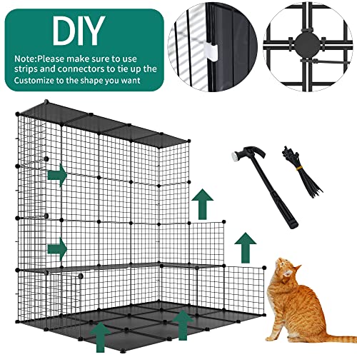 Large Cat Cage with Roof Hammock Platforms F6957