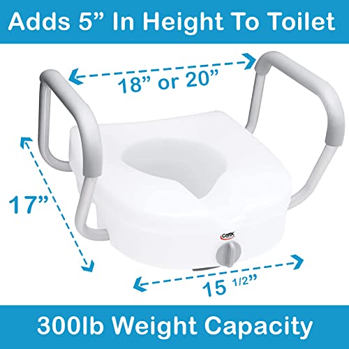 5" Raised Toilet Seat with Arms J628632