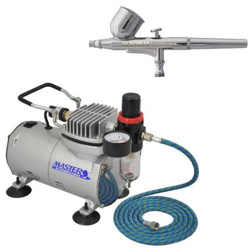 .3 Dual-Action Airbrush Kit Air Compressor O9399