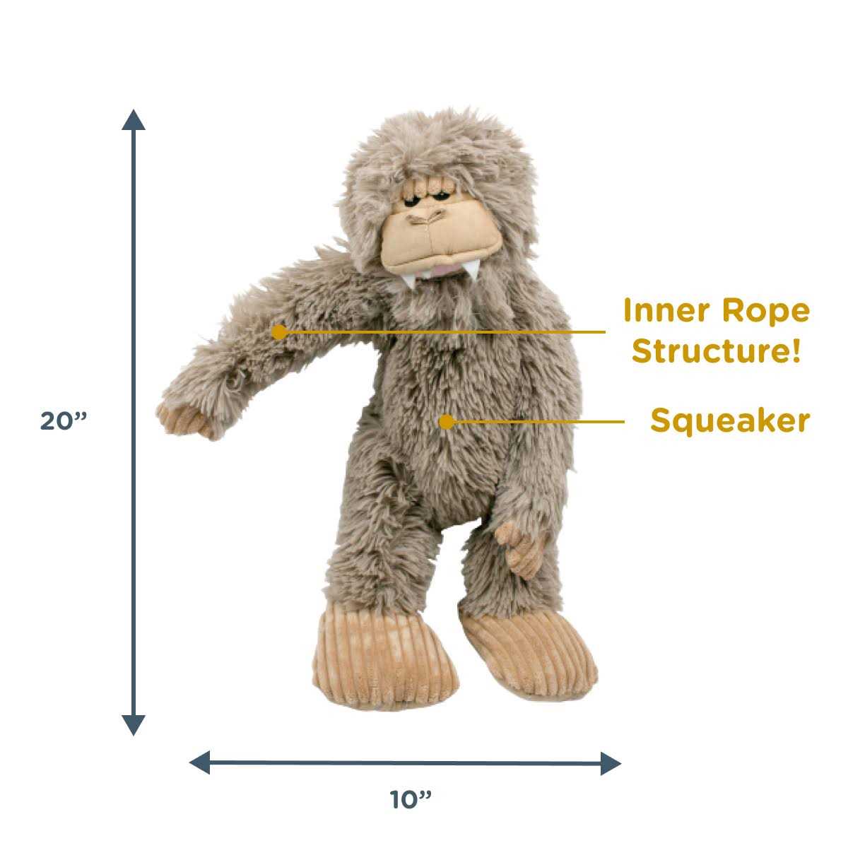Stuffless Big Foot Dog Toy G55046