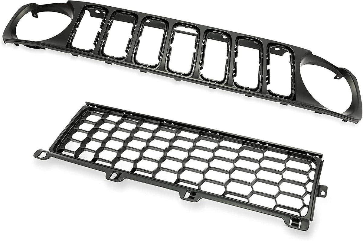 Black 2pcs Front Grille and Lower Grille O264