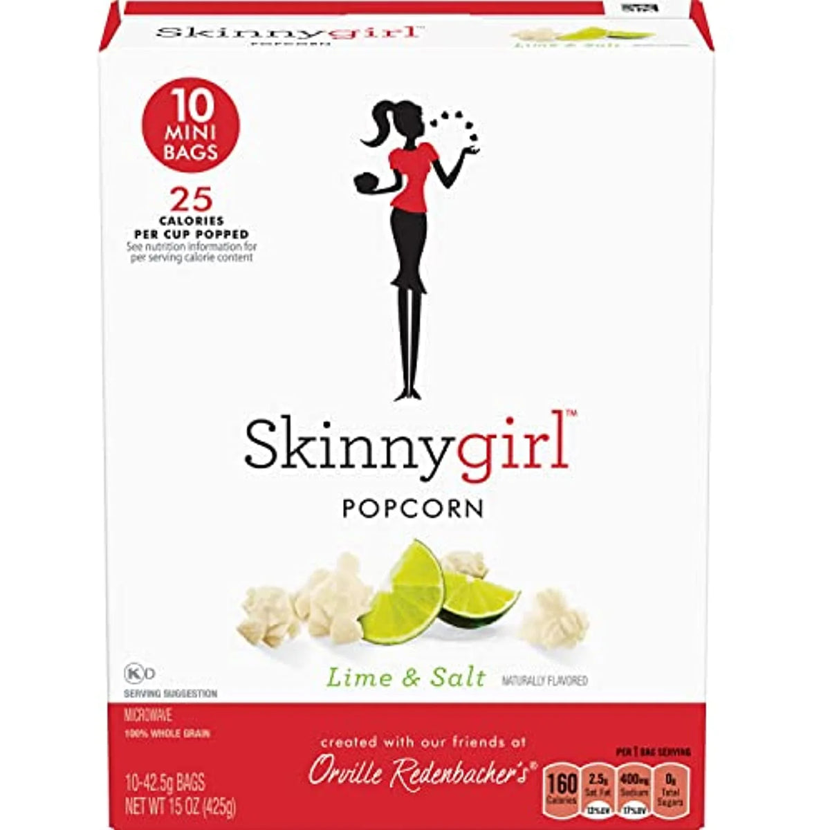 Lime & Salt Popcorn, 1.5 oz Mini Bags, 10 ct, Pack of 6 H582