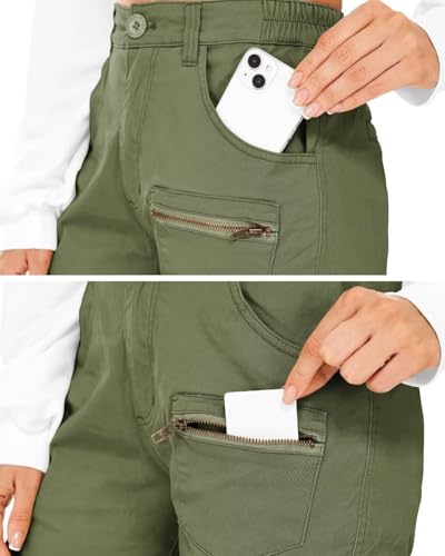 Relaxed Fit Cargo Pants with Zipper Pockets X584411
