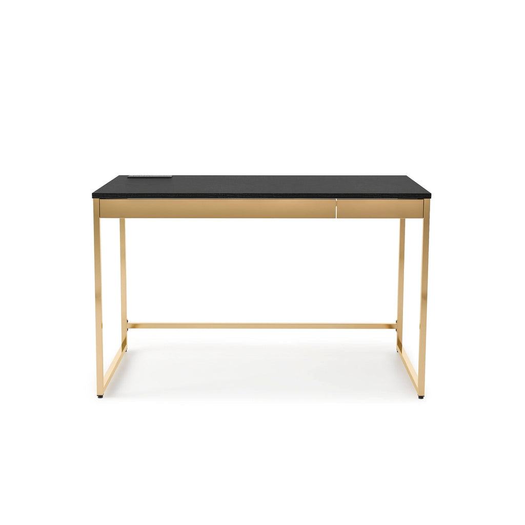 Black 48-Inch Desk with USB Ports F26124