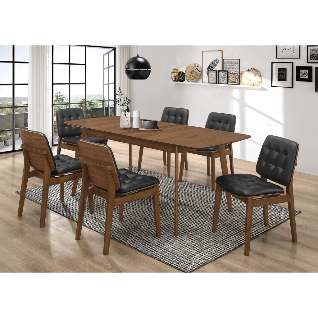 Natural Walnut Dining Table with Butterfly Extension Leaf A760459