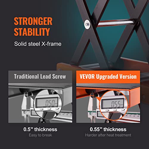 1100 LBS Steel Motorcycle Scissor Lift Jack with Safety Pin W335
