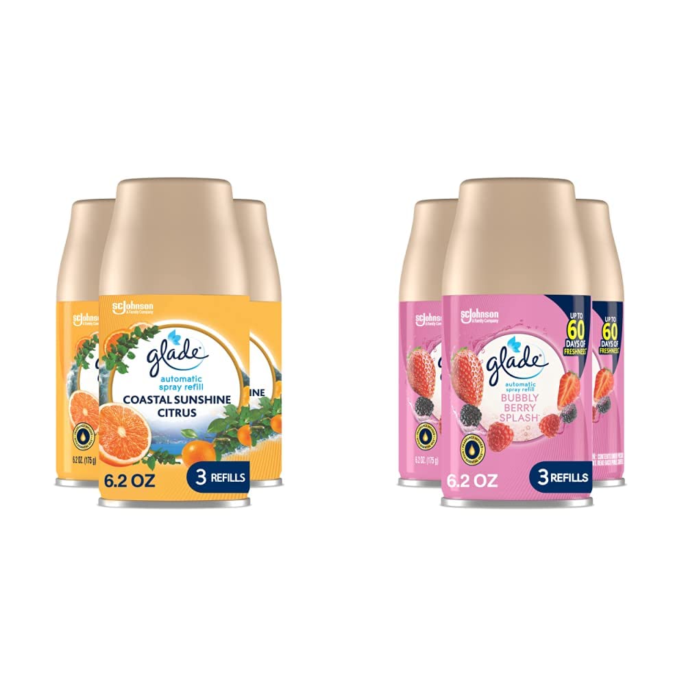 Coastal Sunshine Citrus + Bubbly Berry Splash Automatic Spray Air Fresheners H624