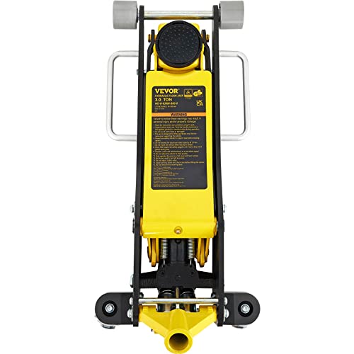 3 Ton Low Profile Aluminum Steel Racing Floor Jack with Dual Pistons Quick Lift Pump Y670