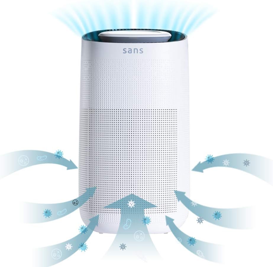 HEPA 13 Air Purifier with Pre-Filter, Activated Carbon, UV-C Light S8768