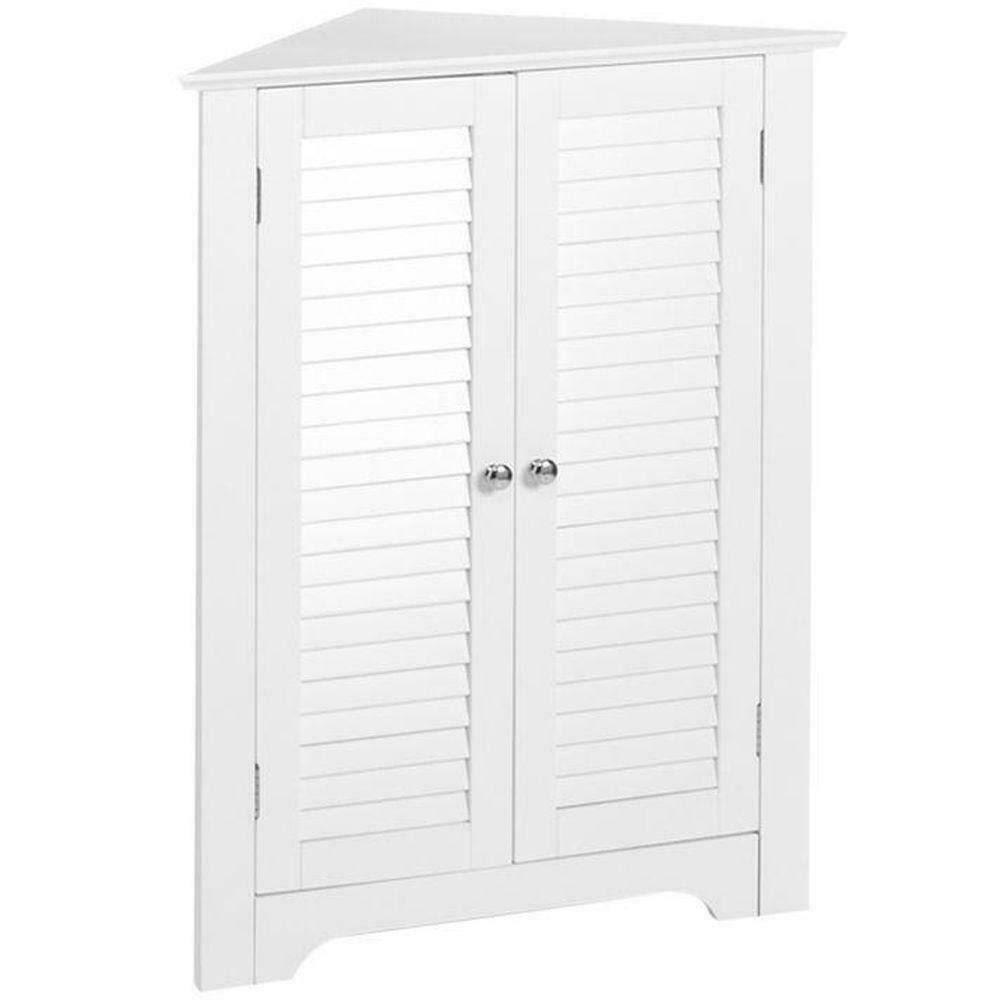 White 3-Shelf Corner Cabinet Z26666