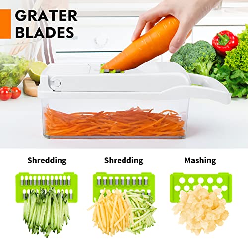 14 in 1 Multifunctional Vegetable Chopper with 8 Blades (Grey) G58686