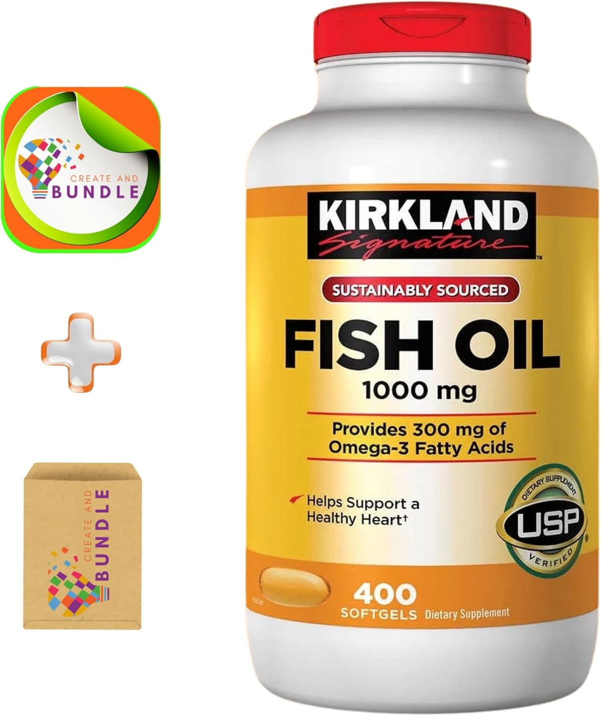 Fish Oil 1000mg 400 Softgels Omega 3 Fatty Acids H6923