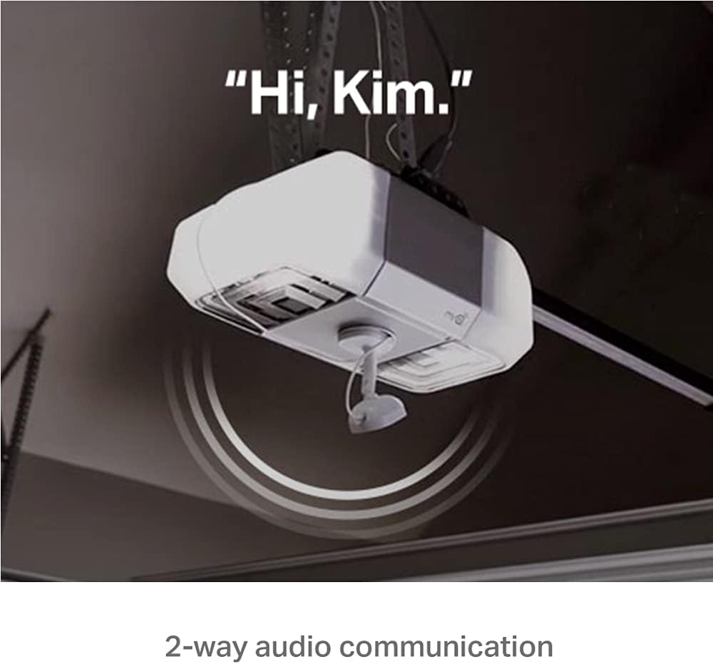 Smart Garage HD Camera Wifi Enabled Smartphone Controlled Two Way Audio White K493573